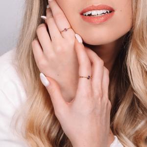 Gold-plated women's amethyst stone ring Sloya Gemia image-5