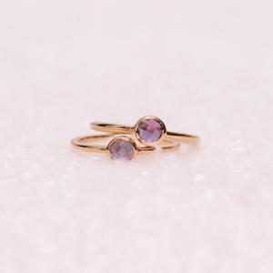 Gold-plated women's amethyst stone ring Sloya Gemia image-3