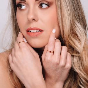 Gold-plated stone ring for women Sloya Gemia image-4