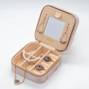 Juwelenbox van velours voor vrouwen Sloya image-3