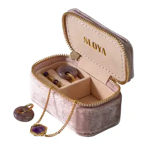Mini juwelendoosje van fluweel voor dames Sloya image-1
