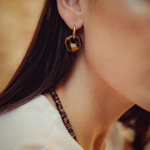 Örhängen med tigeröga för kvinnor Sloya Blima image-3