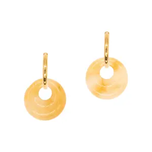 Boucles d'oreilles en pierres Jade femme Sloya Blima image-0