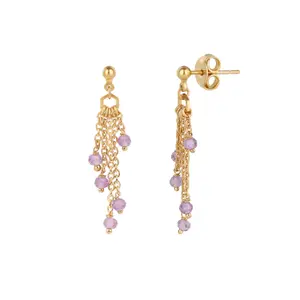 Brincos de pedras Ametista feminina Sloya Elyssa image-1