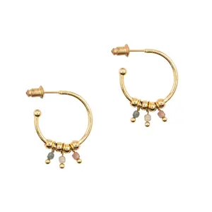 Boucles d'oreilles en pierres Tourmaline femme Sloya Karia image-0