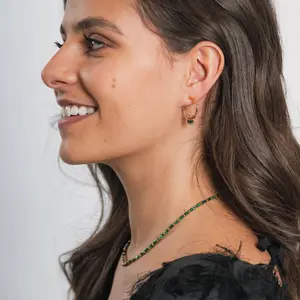 Halskette, Armband und Ohrringe aus Malachit für Frauen Sloya Karia image-2