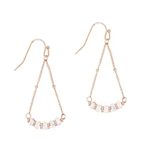 Boucles d'oreilles en pierres Howlite femme Sloya Piana image-0