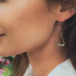 Boucles d'oreilles en pierres Labradorite femme Sloya Piana image-1