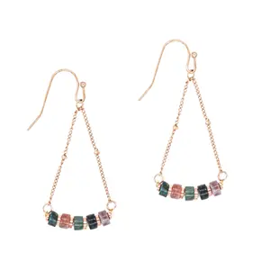 Aquatic Agate Stone Earrings for Women Sloya Piana image-0