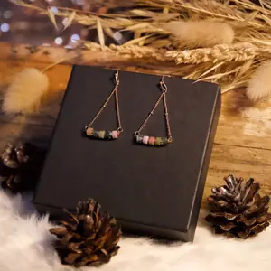 Aquatic Agate Stone Earrings for Women Sloya Piana image-4