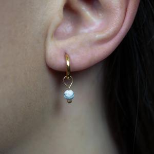 Halsband, armband och örhängen i howlite för kvinnor Sloya Serena image-2