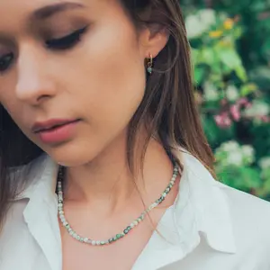 Pendientes de aro de piedras ágata árbol mujer Sloya Serena image-3