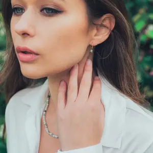 Pendientes de aro de piedras ágata árbol mujer Sloya Serena image-4