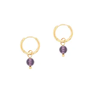 Amethyst hoop earrings for women Sloya Serena image-0