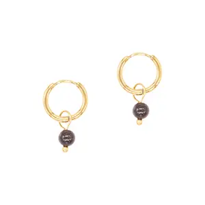 Women's hoop earrings with stones Sloya Serena image-0