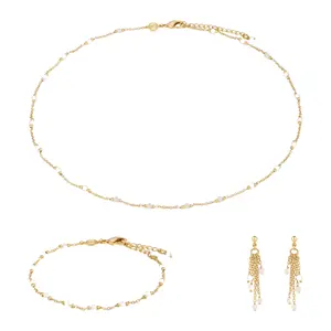 Colar, bracelete e brincos de pedra da lua para mulher Sloya Elyssa image-0