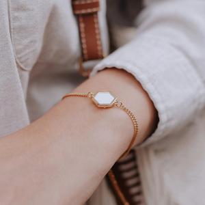 Bransoletka z kamieni Howlite dla kobiet Sloya Hexalia image-6