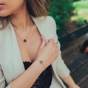 Halsband och armband i labradorit för kvinnor Sloya Hexalia image-4