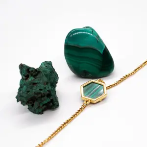 Bransoletka z kamieni malachit dla kobiet Sloya Hexalia image-1