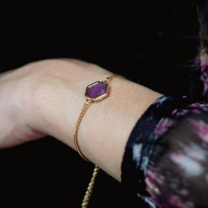 Amethyst halskæde og armbånd til kvinder Sloya Hexalia image-3