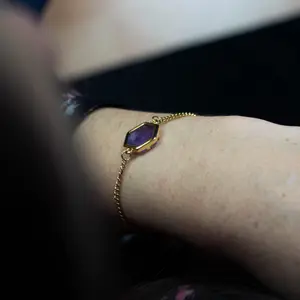 Pulseira de pedras de Ametista para mulher Sloya Hexalia image-5
