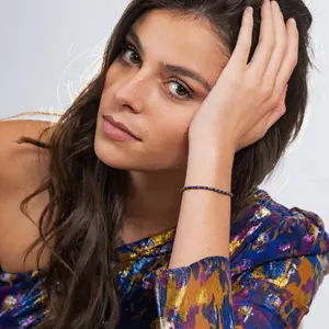 Collier bracelet et boucles d'oreille en pierre lapis-lazuli femme Sloya Karia image-2