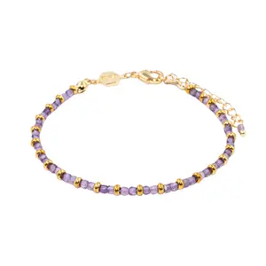 Pulsera de piedras de amatista para mujer Sloya Karia image-0