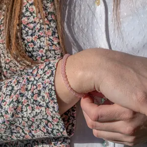 Colar, pulseira e brincos em quartzo rosa para mulher Sloya Serena image-4