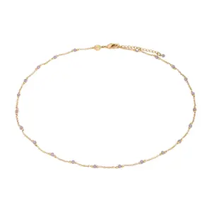 Colar de pedras Ametista feminino Sloya Elyssa image-0