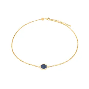 Lapis lazuli stone necklace for women Sloya Hexalia image-0