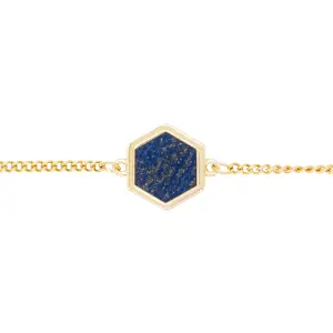 Lapis lazuli necklace and bracelet for women Sloya Hexalia image-1