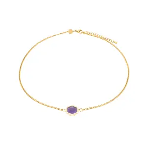 Amethyst stone necklace for women Sloya Hexalia image-0