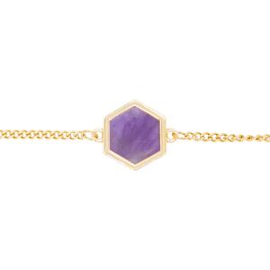 Amethyst halskæde og armbånd til kvinder Sloya Hexalia image-1