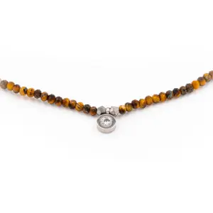 Colar de pedra olho de tigre para mulher Sloya Lumia image-2