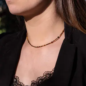 Collier en pierre oeil de tigre femme Sloya Paloma image-1