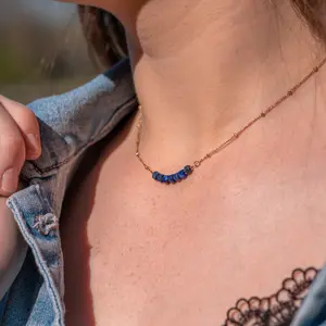 Lapis lazuli stone necklace for women Sloya Piana image-3
