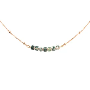 Aquatic agate stone necklace for women Sloya Piana image-2