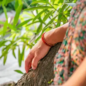 Bracciale in pietre di Corniola e vera pelle donna Sloya Facelia image-2