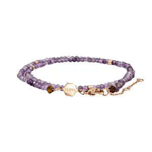 Pulseira de pedras de Ametista para mulher Sloya Lumia image-1