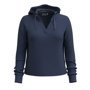 Gestreepte lange mouwen hoodie dames Smartwool Henley image-0