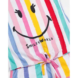 Girls' Strappy Pyjamas SmileyWorld Rainbow image-2