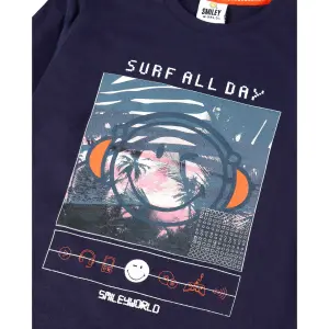 Children's long sleeve pyjamas SmileyWorld All Day Surf image-2