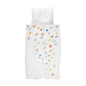 Comforter cover and pillowcase Snurk Crane Birds image-0
