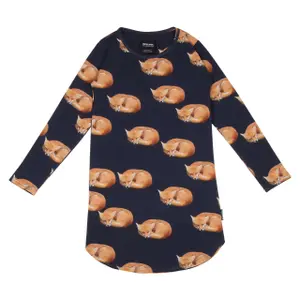 Girl's long sleeve dress Snurk Fan Palm Gots image-1