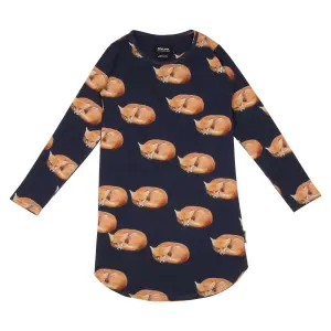 Baby girl long sleeve dress Snurk Fan Palm Gots image-0