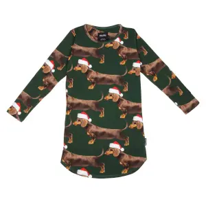 Baby girl long sleeve dress Snurk James Xmas Gots image-0