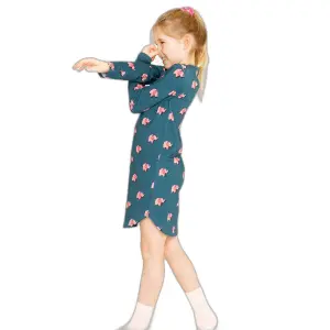 Baby girl long sleeve dress Snurk Elephant Gots image-1
