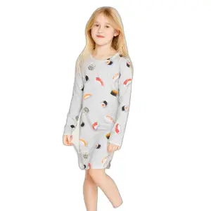 Baby girl long sleeve dress Snurk Sushi Sunday Gots image-1