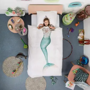 Comforter cover and pillowcase for children Snurk Mermaid image-3