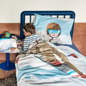 Comforter cover and pillowcase for children Snurk Ski image-1